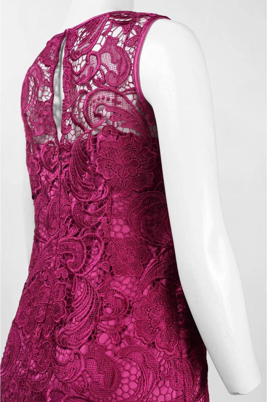 Adrianna Papell - 41863800SC Embroidered Lace Fitted Dress