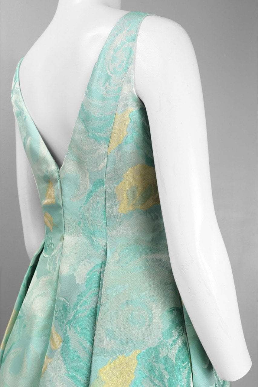 Adrianna Papell - Floral Printed Pleated A-line Dress 41889270SC