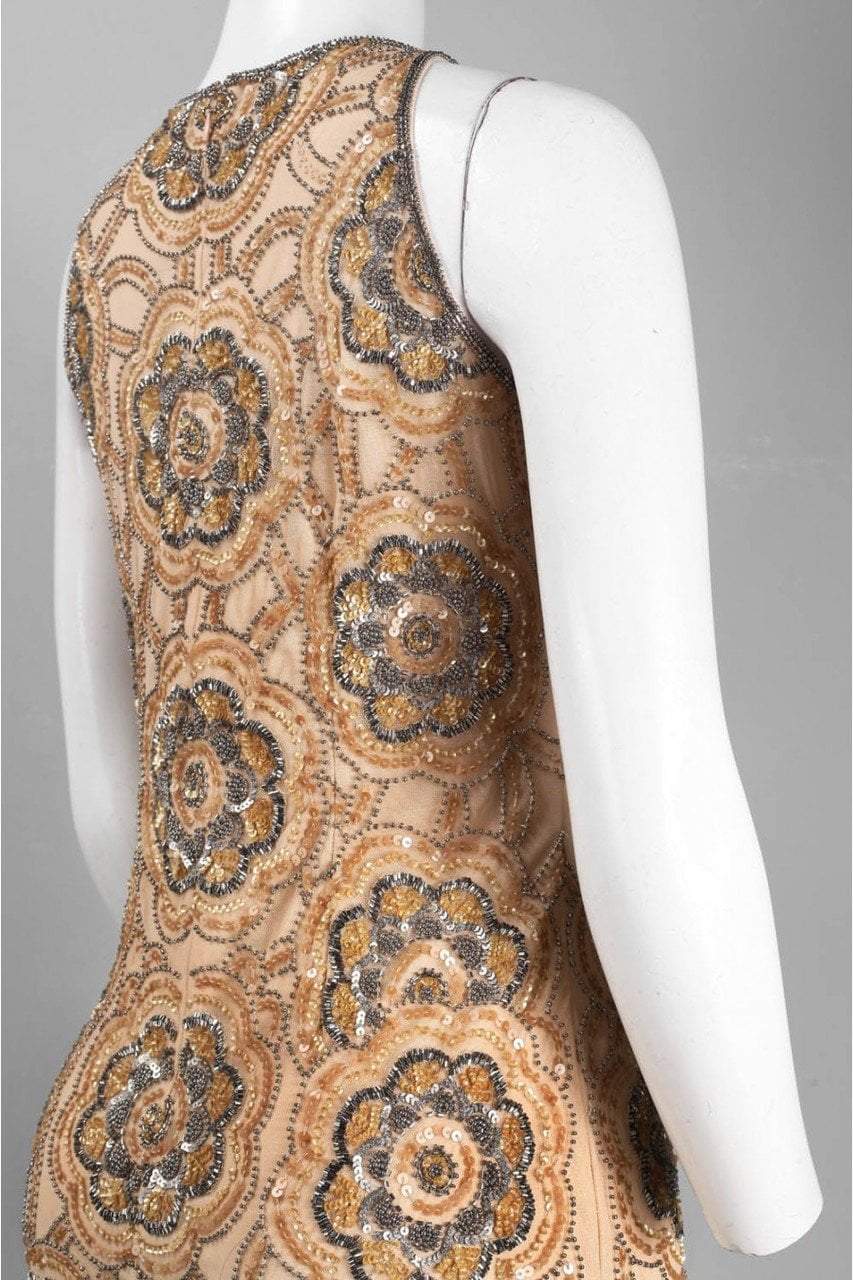 Adrianna Papell - Jewel Bedazzled Pattern Sheath Dress 41897070SC