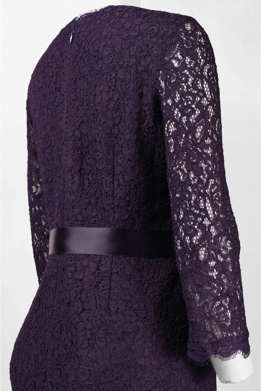 Adrianna Papell - 41910400SC English Lace Scalloped Dress with Tie