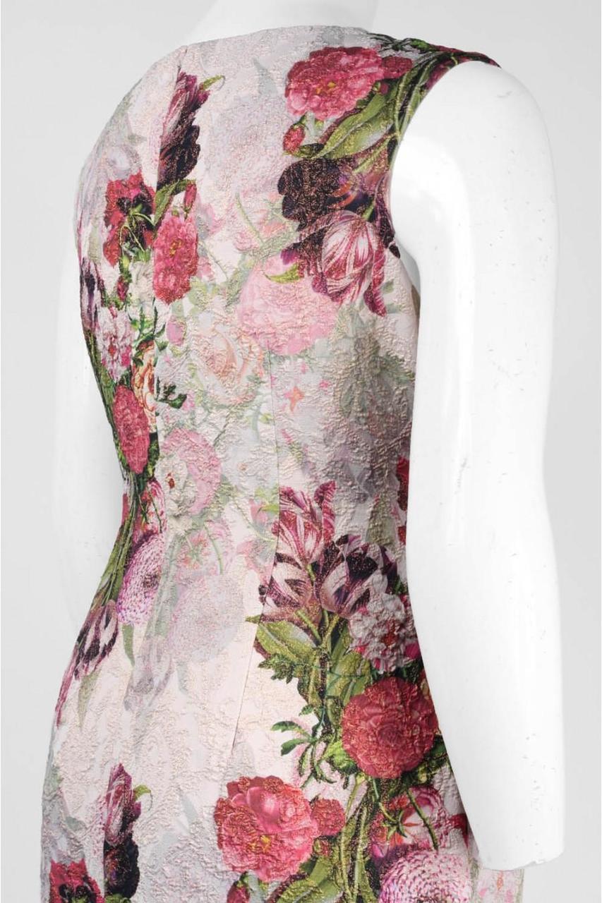 Adrianna Papell - Floral Print Jacquard Cocktail Dress 81925491SC