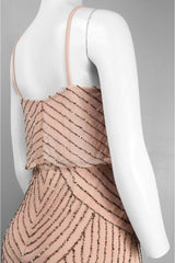 Adrianna Papell - 91866700SC Spaghetti Strap Popover Embellished Dress