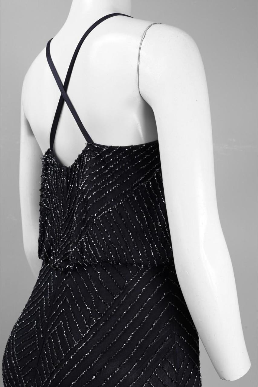 Adrianna Papell - Geometric Beaded Long Dress 91897340SC