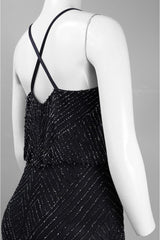 Adrianna Papell - Geometric Beaded Long Dress 91897340SC