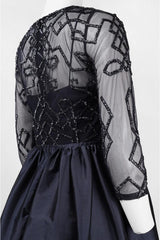 Adrianna Papell - 91912620SC Embellished Illusion Taffeta Gown