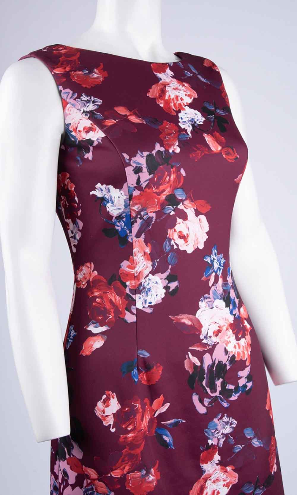 Adrianna Papell - AP1D102390SC Floral Print Bateau High Low Dress