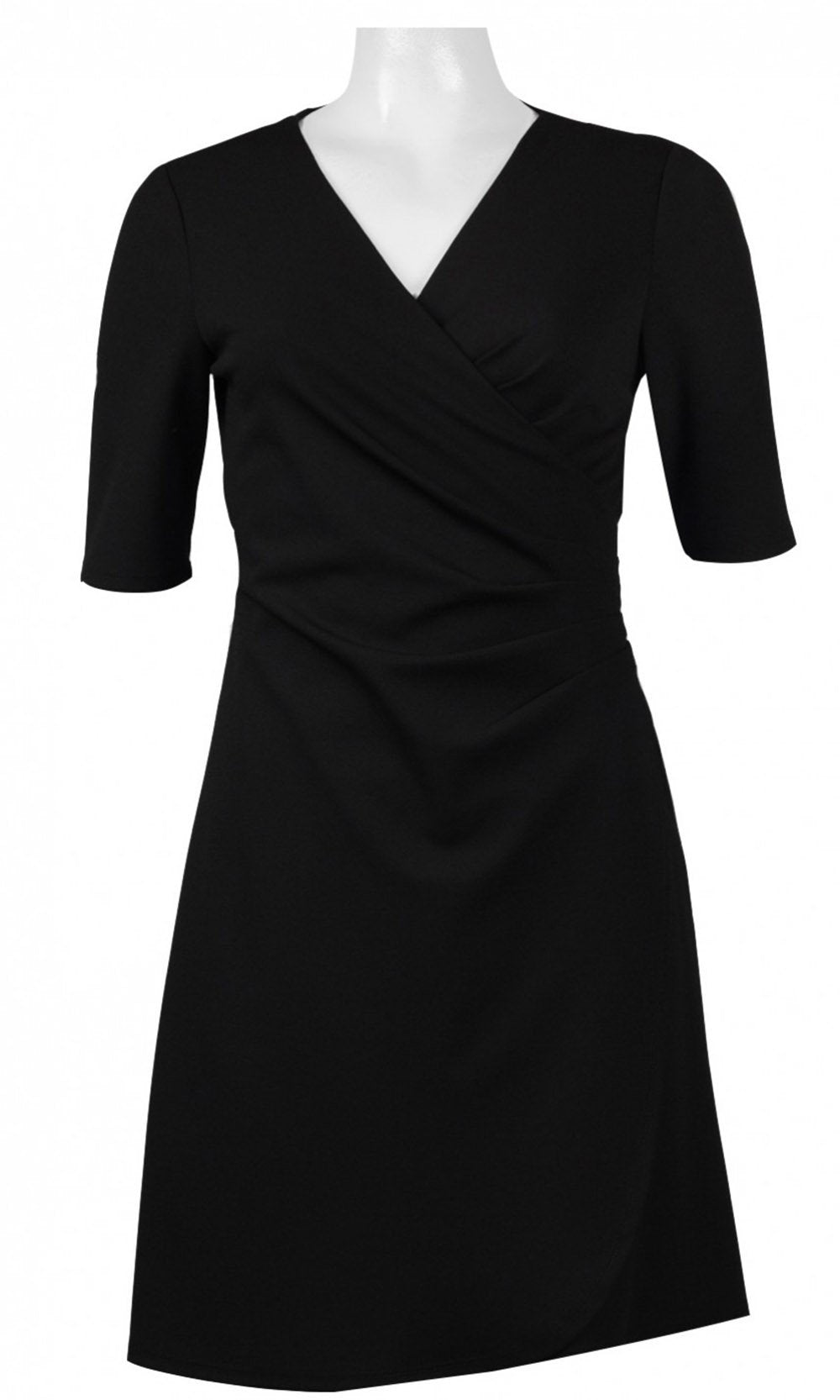 Adrianna Papell - AP1D100146SC Surpliced V-Neck Short Sleeve Dress
