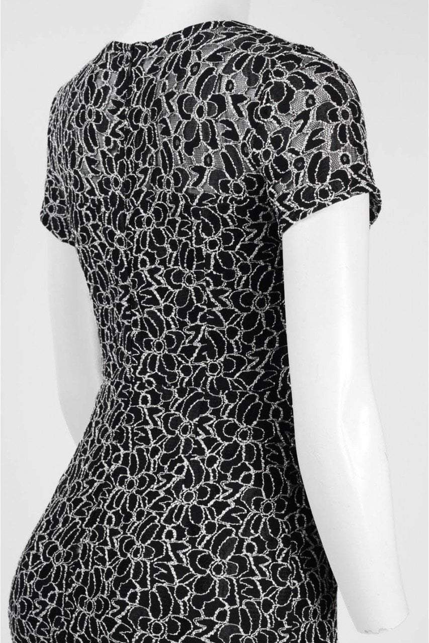 Adrianna Papell - Black Floral Lace Sheath Dress AP1D100323SC