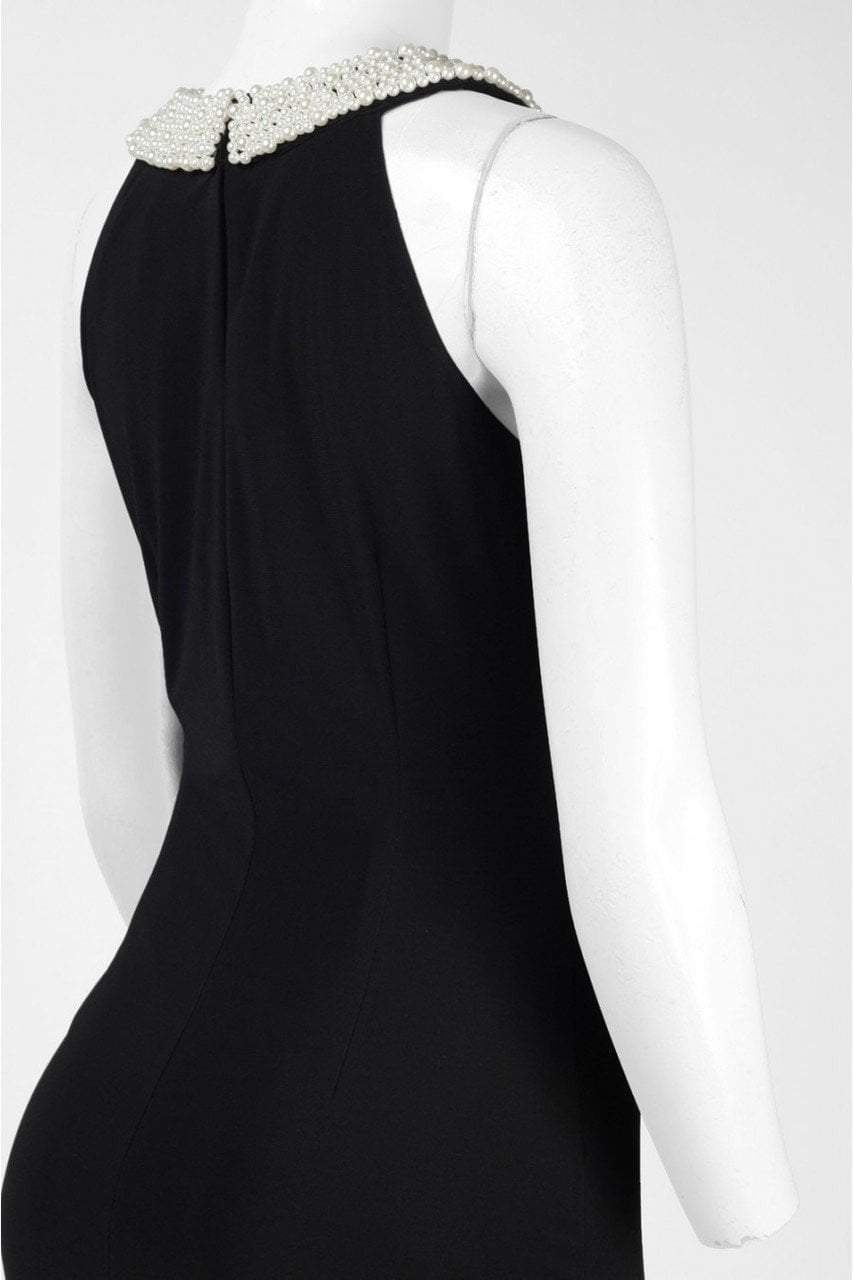 Adrianna Papell - AP1D100522SC Embellished Neck Fitted Ruched Dress