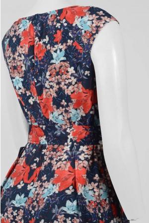 Adrianna Papell - Cap Sleeve Floral Printed Short Dress AP1D101129PSC