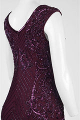 Adrianna Papell - Sequined Cutout Bateau Trumpet Gown AP1E200211SC