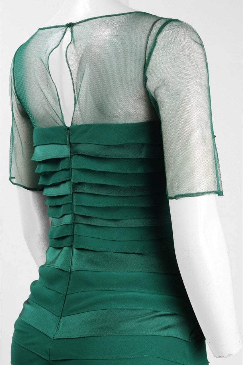 Adrianna Papell - Illusion Neck Tiered Long Dress AP1E201931SC