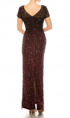Adrianna Papell - AP1E205994SC Ombre Sequined Bateau Evening Dress
