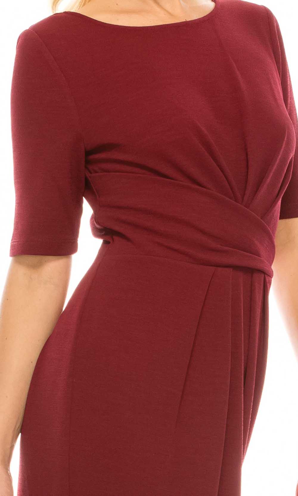 Adrianna Papell - AP1D103889SC Jewel Neck Scuba Crepe Sheath Dress
