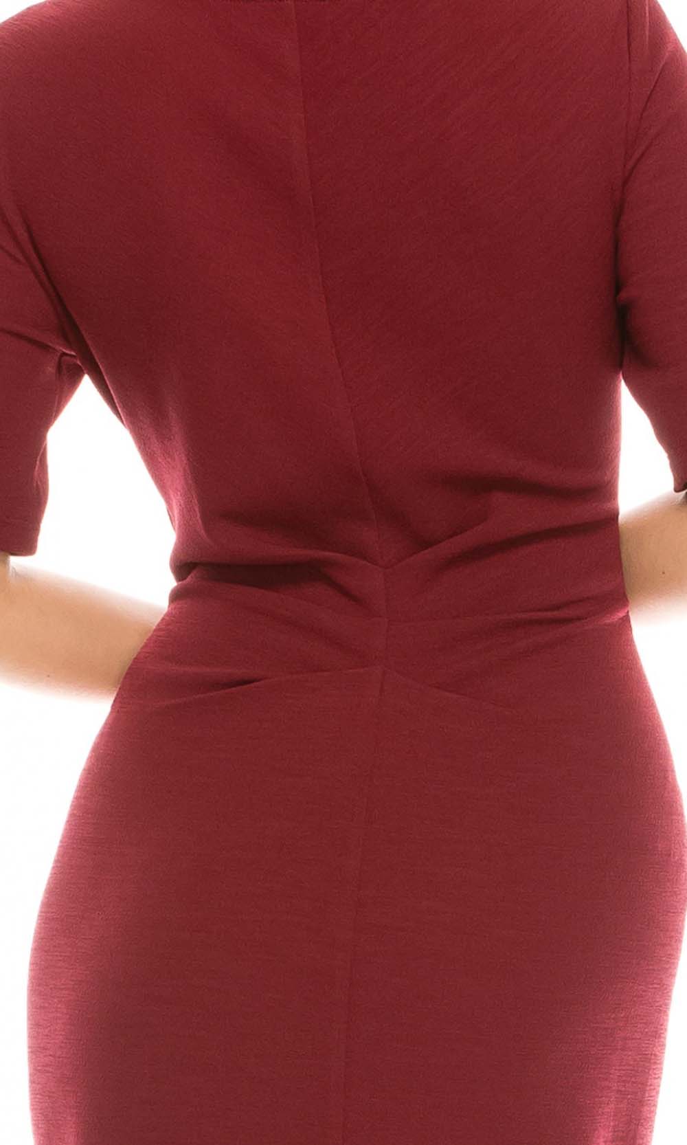 Adrianna Papell - AP1D103889SC Jewel Neck Scuba Crepe Sheath Dress