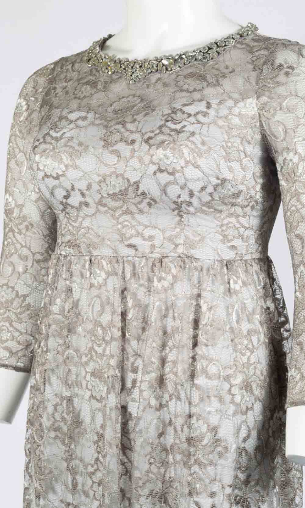 Adrianna Papell - AP1E203486SC Crystal Embellished A-Line Dress