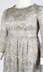 Adrianna Papell - AP1E203486SC Crystal Embellished A-Line Dress