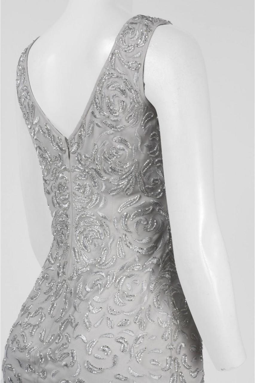 Aidan Mattox - 54465560SC Bateau Sleeveless Embellished Short Dress