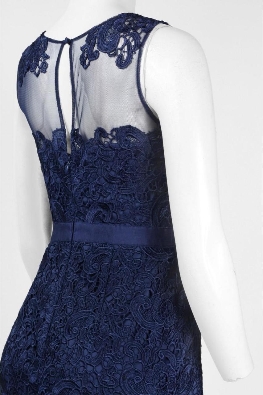 Aidan Mattox - 251706210SC Embroidered Lace Column Long Dress