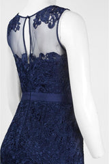 Aidan Mattox - 251706210SC Embroidered Lace Column Long Dress