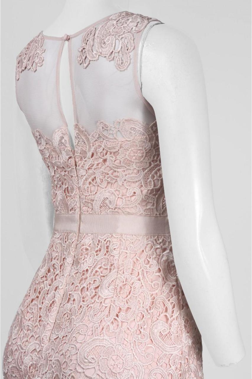 Aidan Mattox - 251706210SC Embroidered Lace Column Long Dress