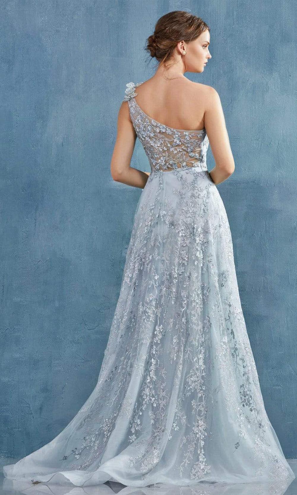 3D Floral A-Line Prom Dress