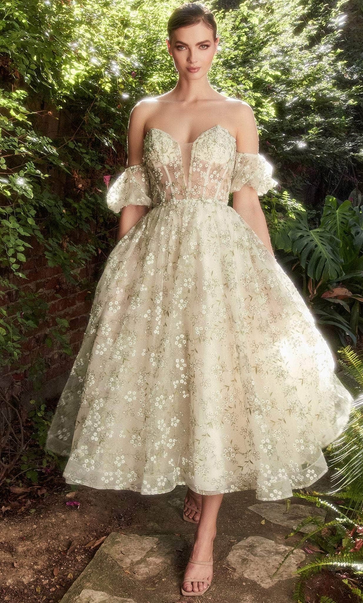 A-Line Tea-Length Dress