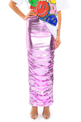 ANGEL ENERGY METALLIC MIDI SKIRT