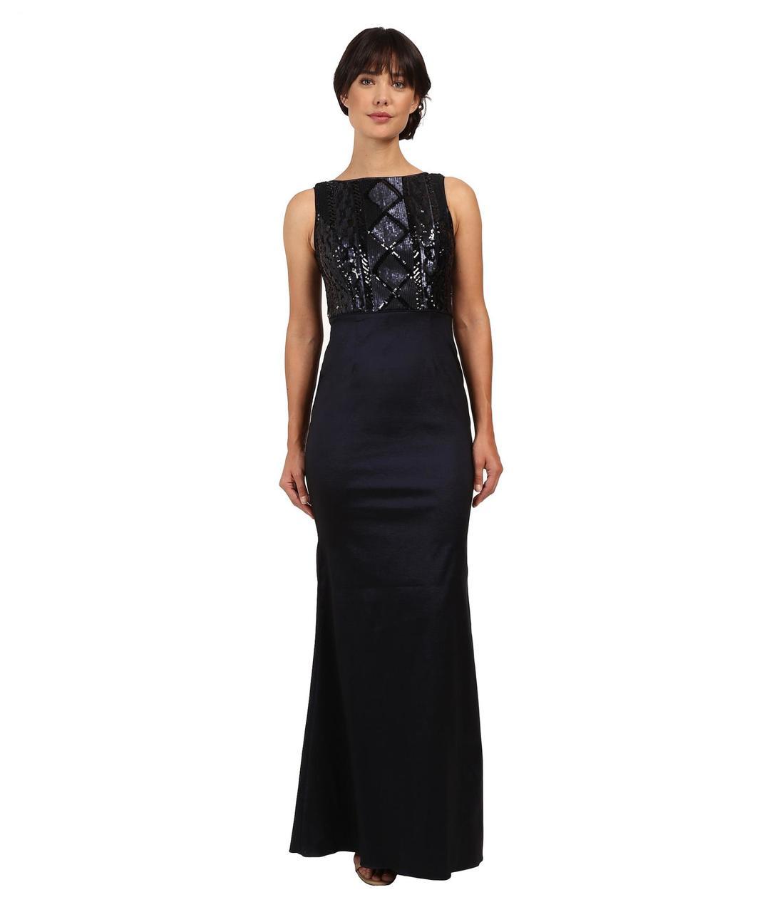 Adrianna Papell - AP1E200234SC Sleeveless Embellished Fitted Long Gown