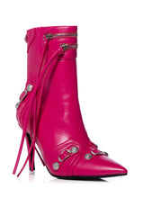 AZALEA WANG BROOKLYN PU BOOTIE IN PINK