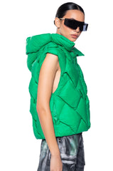AZALEA WANG PADDINGTON WEAVE PUFFER VEST