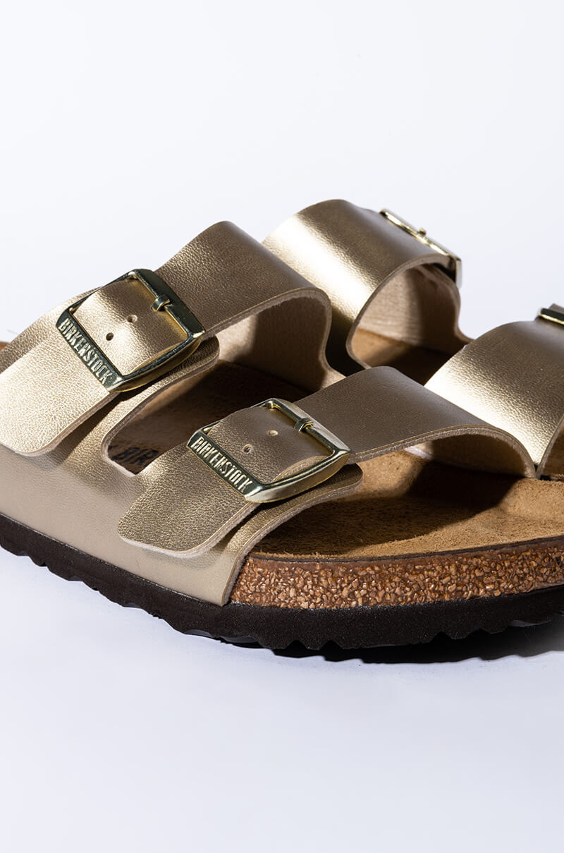 BIRKENSTOCK ARIZONA BIRKO-FLOR GOLD SANDAL