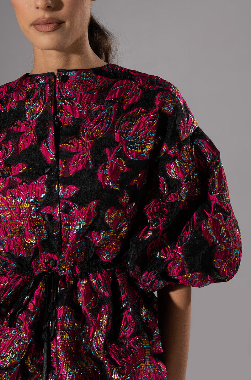 FIELD OF ROSES BROCADE BLOUSE