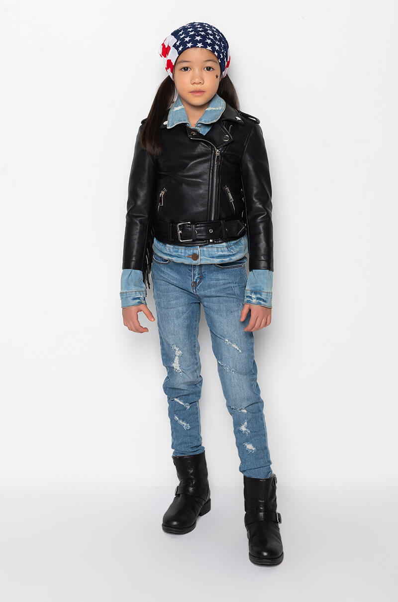GOT IT FROM MY MAMA FRINGE MOTO JACKET