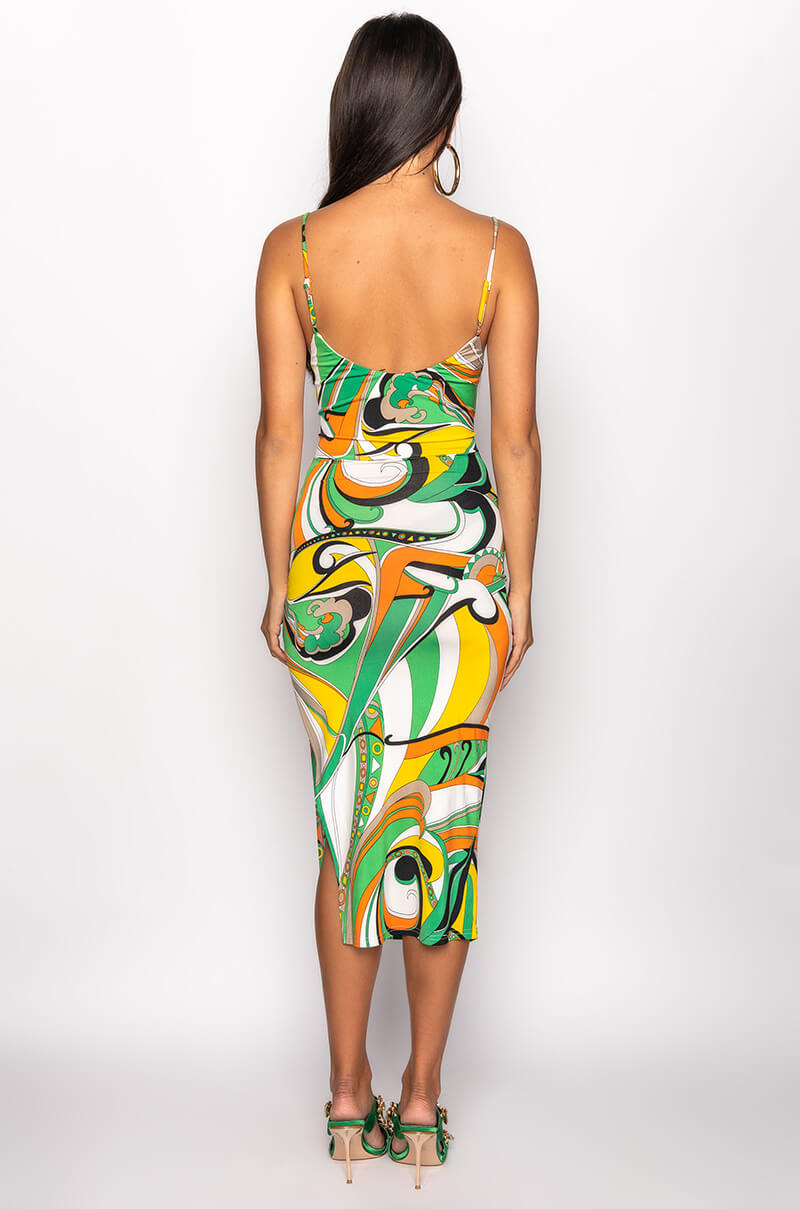 HEARD ABOUT HER MIDI DRESS