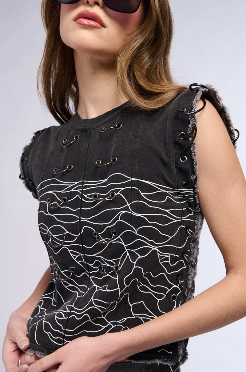 HIGH FREQUENCY GRAPHIC TANK TOP