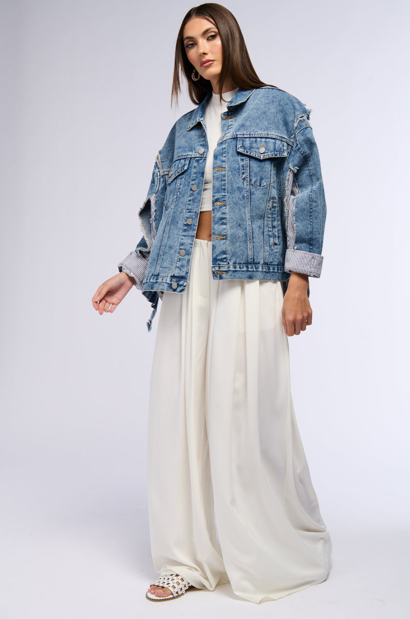 HYBRID OVERSIZED DENIM JACKET