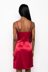 IN IT TO WIN SATIN MAXI DRESS