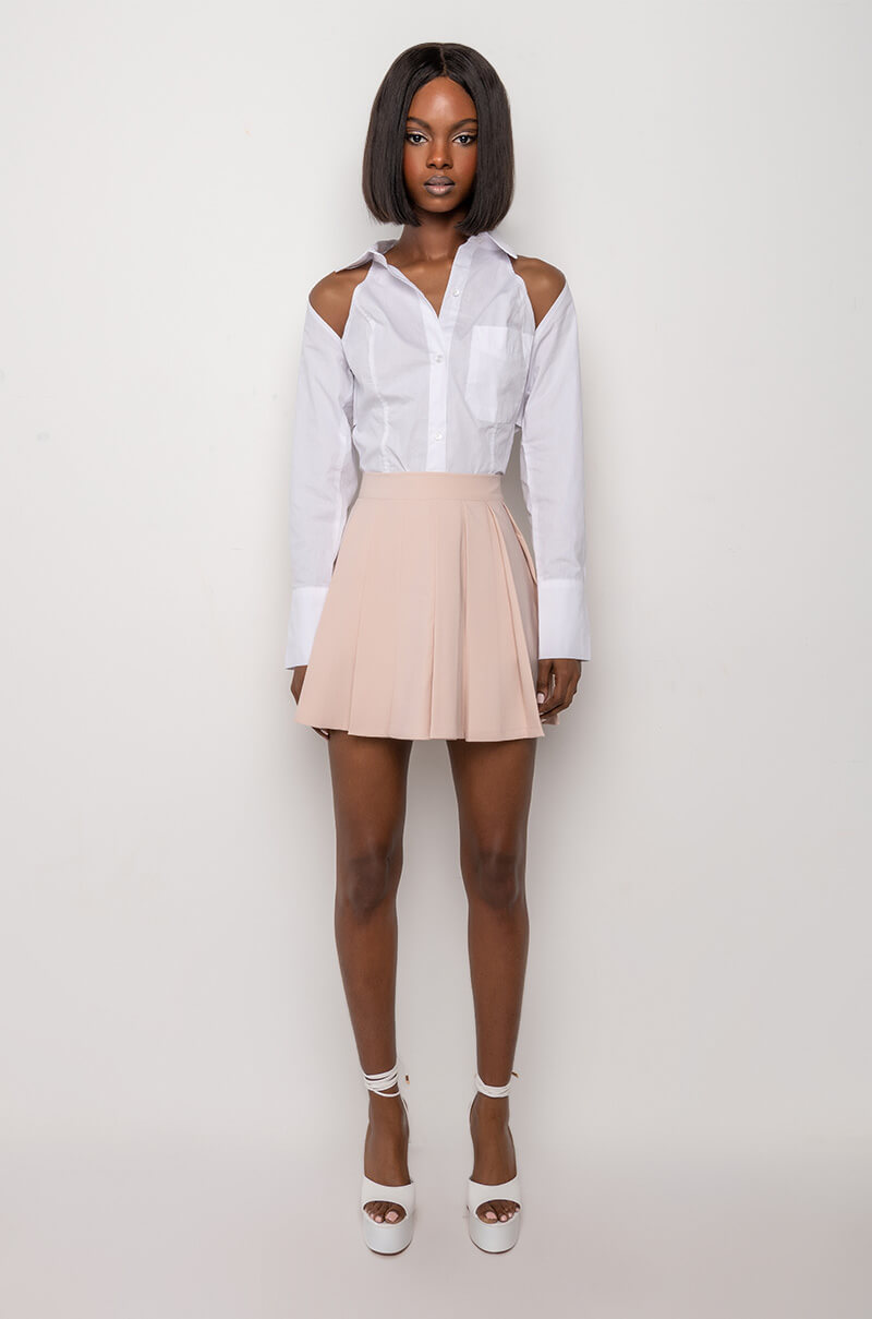 ISLE PLEATED MINI SKIRT
