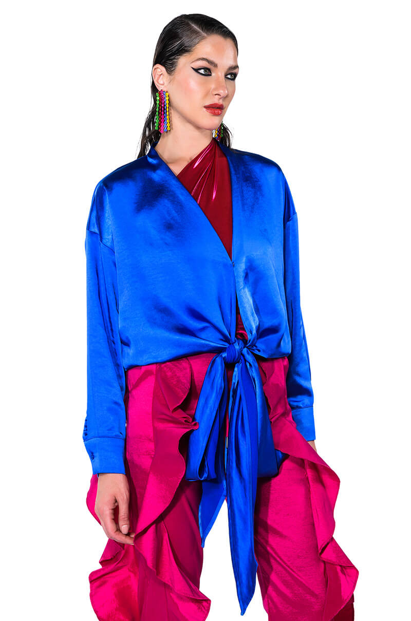 JAN TIE FRONT BLOUSE