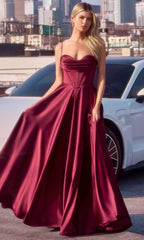 A-Line Draped Formal Dress
