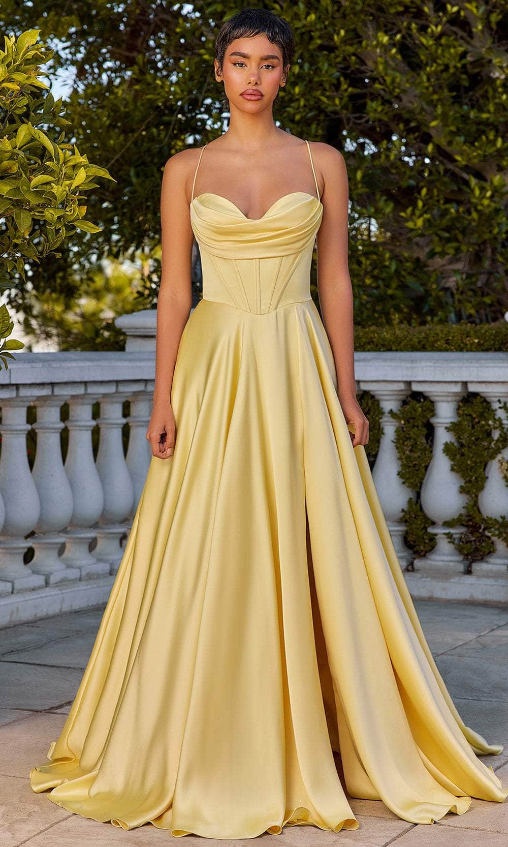 A-Line Draped Formal Dress