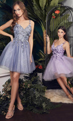 3D Applique Cocktail Dress