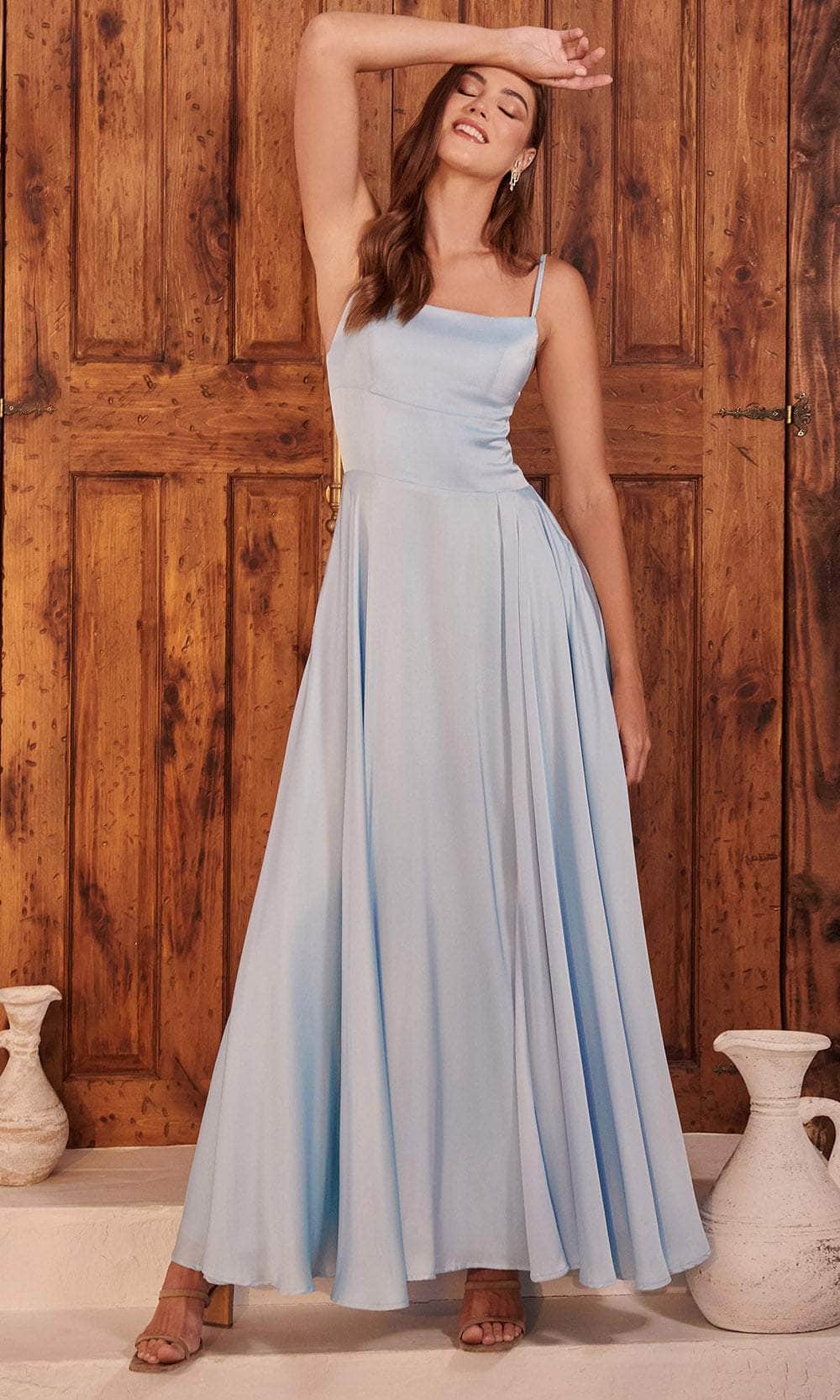 A-Line Prom Gown with Spaghetti Straps