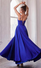 A-Line Prom Gown with Spaghetti Straps