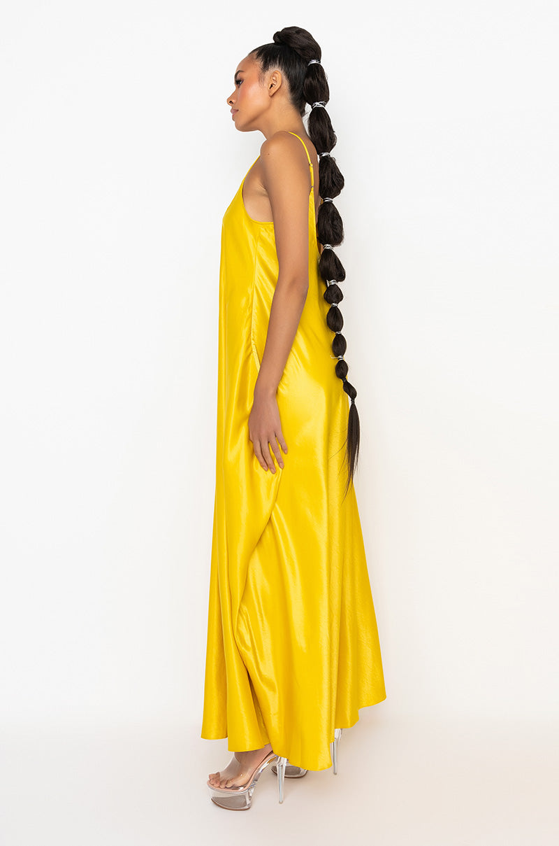 LIKE ROYALTY MAXI SATIN DRESS