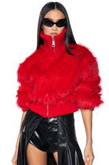 LOVE YOU BETTER FAUX FUR RIB TRIM JACKET