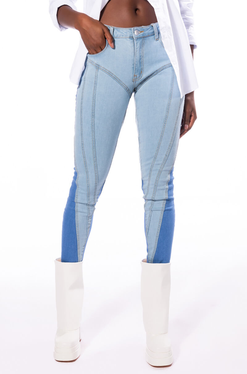 MAKE YOUR MOVE LOW RISE SKINNY JEANS