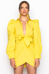 OUT OF MY WAY SLEEVE DETAIL MINI DRESS
