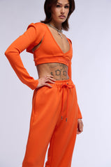 PAXTON SUPER LUXE BOLERO TOP IN ORANGE